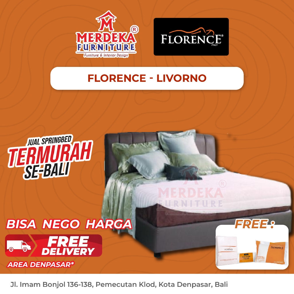 Kasur Florence ~ Livorno | Spring Bed 160x200|Free Bantal|