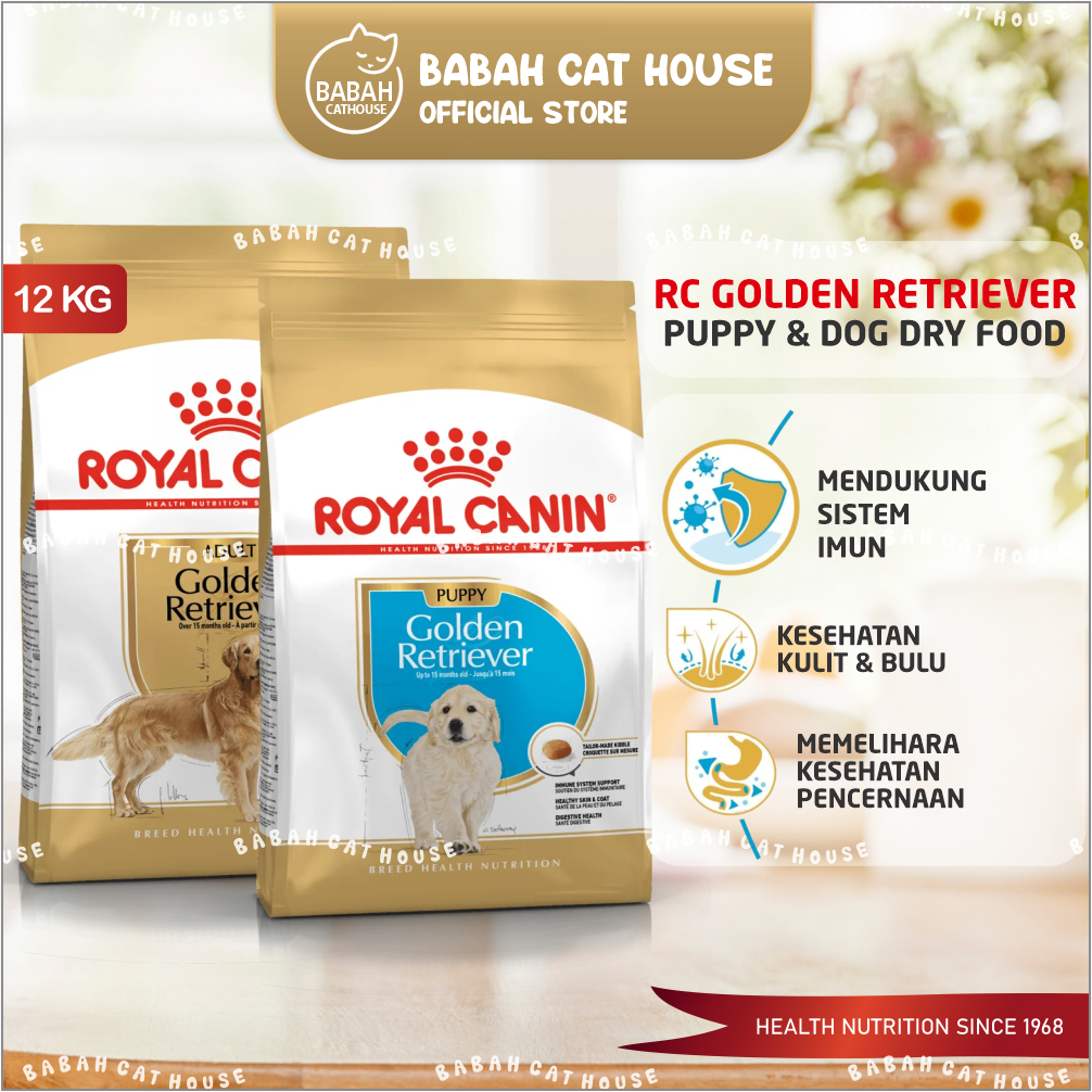Royal Canin GOLDEN RETRIEVER PUPPY / ADULT 12KG RC Dog Food Makanan Anak Dewasa Anjing Kering Dry Ro