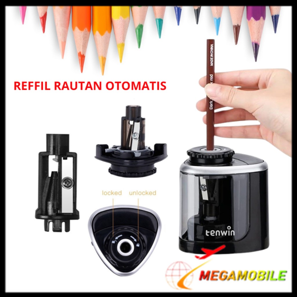 

MM Rautan Pensil Rotary Pensil 6-8mm Refill Rautan Pensil Listrik Otomatis Manual Baterai Rautan Pensil Refill Elektrik Portebel Pencil Sharpener Untuk Alat Tulis Sekolah Kantor