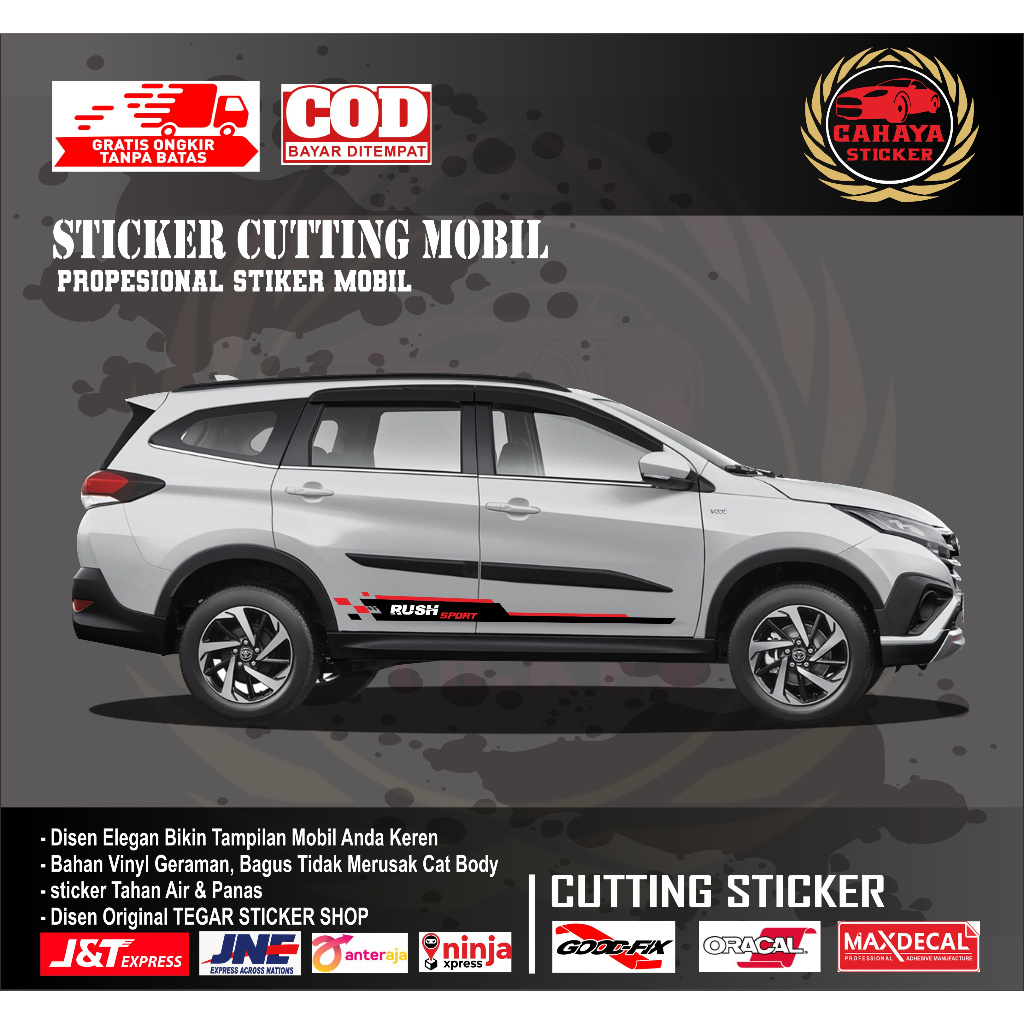 sticker mobil toyota rush sticker lis mobil toyota rush sticker mobil sticker motif variasi mobil