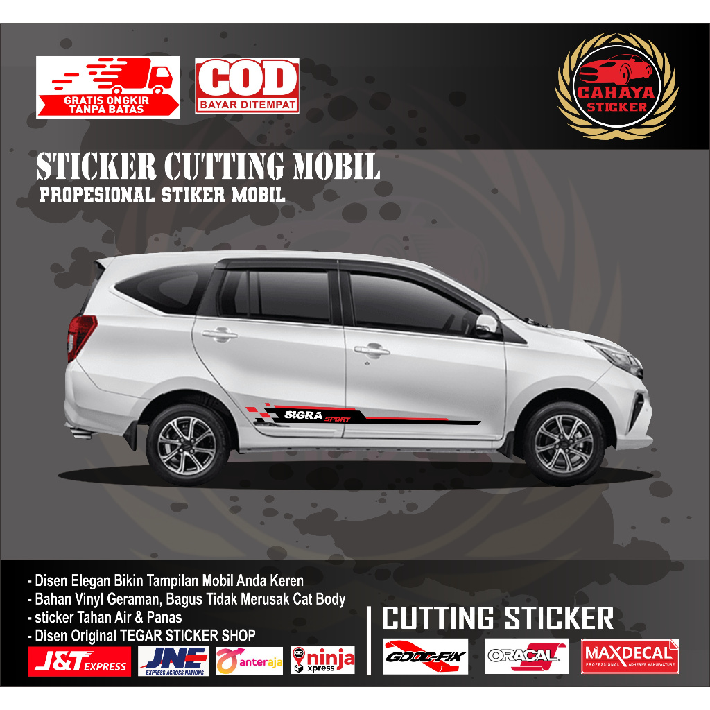 sticker mobil daihatsu sigra sticker lis mobil daihatsu sigra sticker mobil motif variasi keren