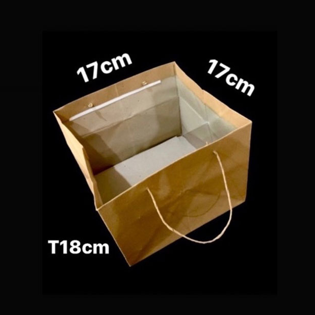 

( 10 pcs ) Paperbag 17x17x18 Tas Kertas Paper Bag Kotak Packaging Kemasan Goodie Bag Dus Nasi Snack