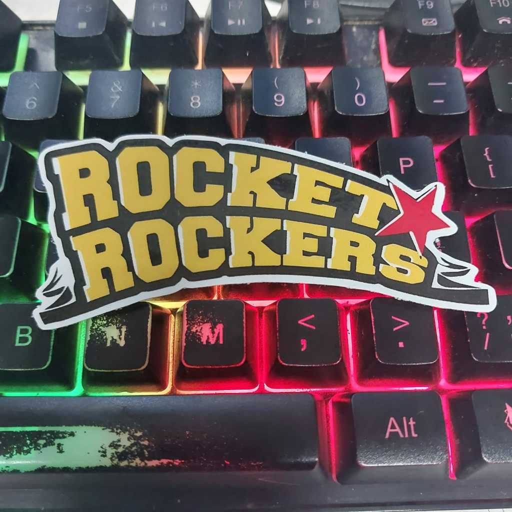 

ROCKET ROCKERS LOGO - STICKER CUTTING / METAL / BAND INDIE / POP PUNK STIKER SATUAN / HELM / LAPTOP / HP