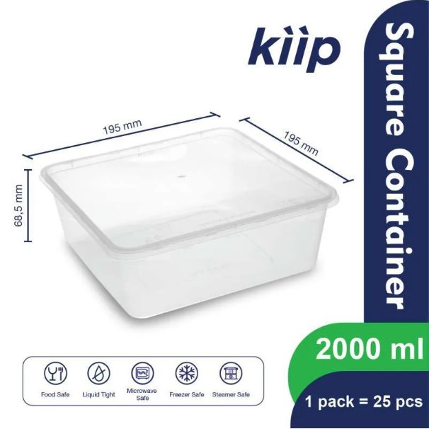 Thinwall - Kiip Square - 2000ml - Kotak