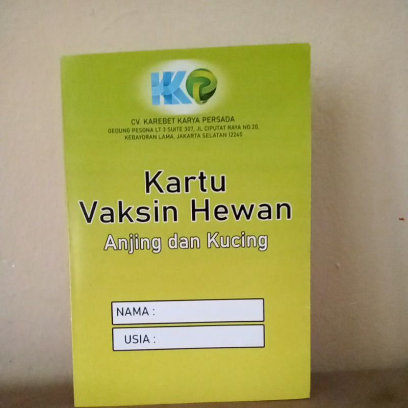 BUKU VAKSIN KUCING & ANJING