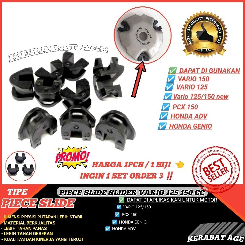 SLIDER PIECE SLIDE PIECE VARIO 125 / 150 HONDA PCX CBU 150 PCX Lokal 150 & 160 Tutup rumah roller Hi