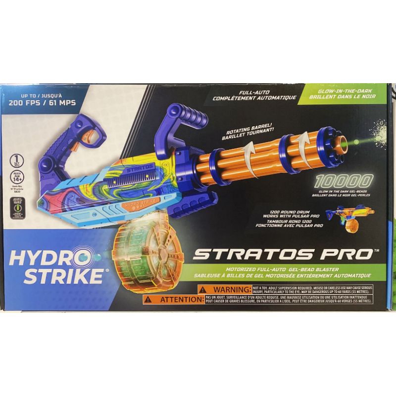 Hydro strike stratos pro gel blaster glow in the dark mainan pistol 200 fps