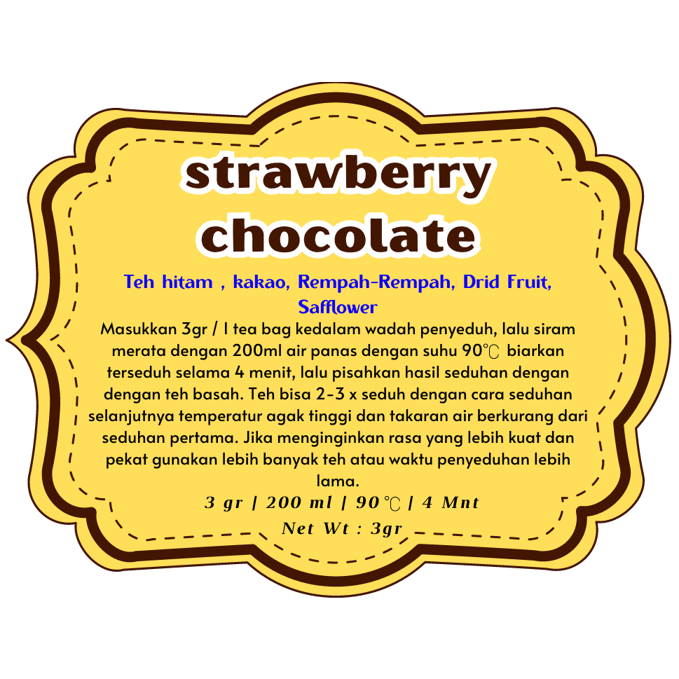 

TSURAYAA TEA STRAWBERRY CHOCOLATE 3 gr