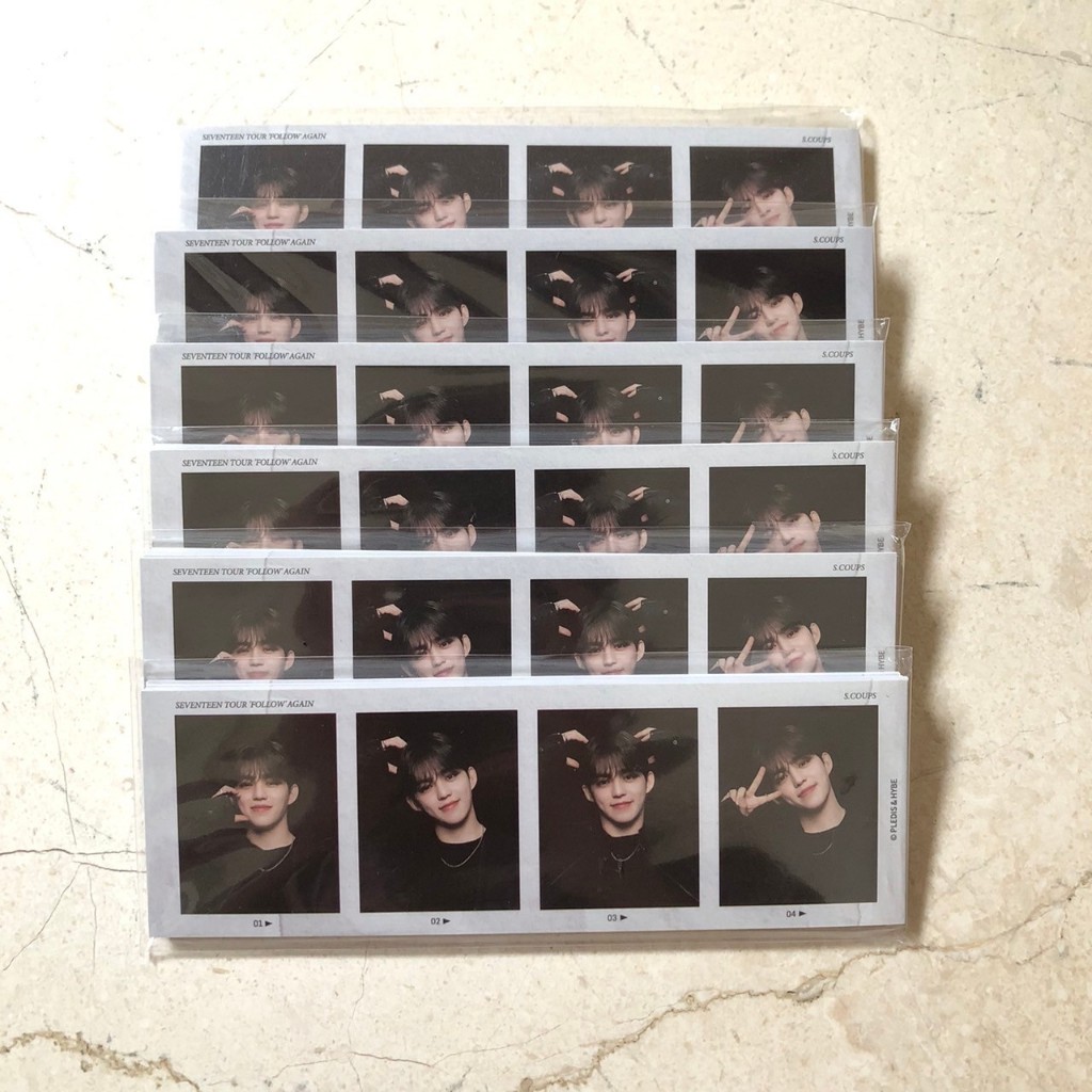 [READY] 4 CUTS PHOTO SET SEVENTEEN FOLLOW AGAIN MERCH SEALED SCOUPS JEONGHAN JOSHUA JUN HOSHI WONWOO