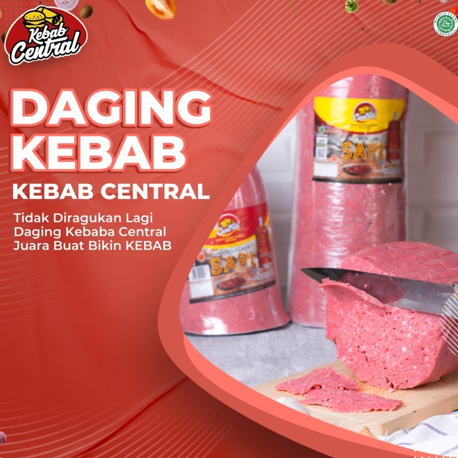 

Daging Kebab Sapi 2kg Premium | Central - Warna - Sahara | Daging Kebab