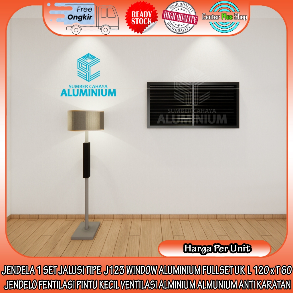[INSTANT] JENDELA ALUMINIUM SCA ALUMINIUM JALUSI TIPE J123 UKURAN L 120 x T 60 CM WINDOW JENDELO LAW