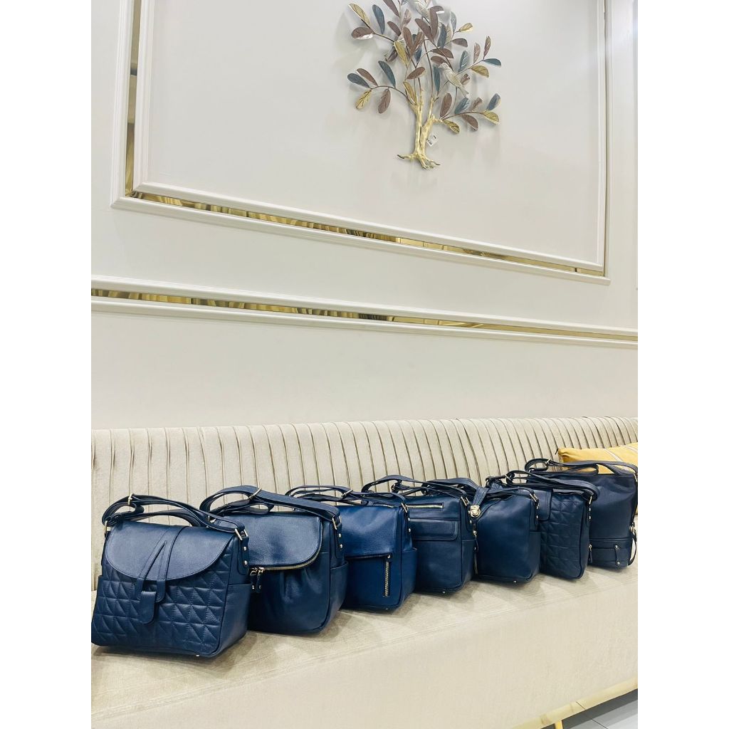 TAS KULIT WANITA SERIES NAVY SIZE M - TOKO SYAGITA KULIT ASLI GARUT