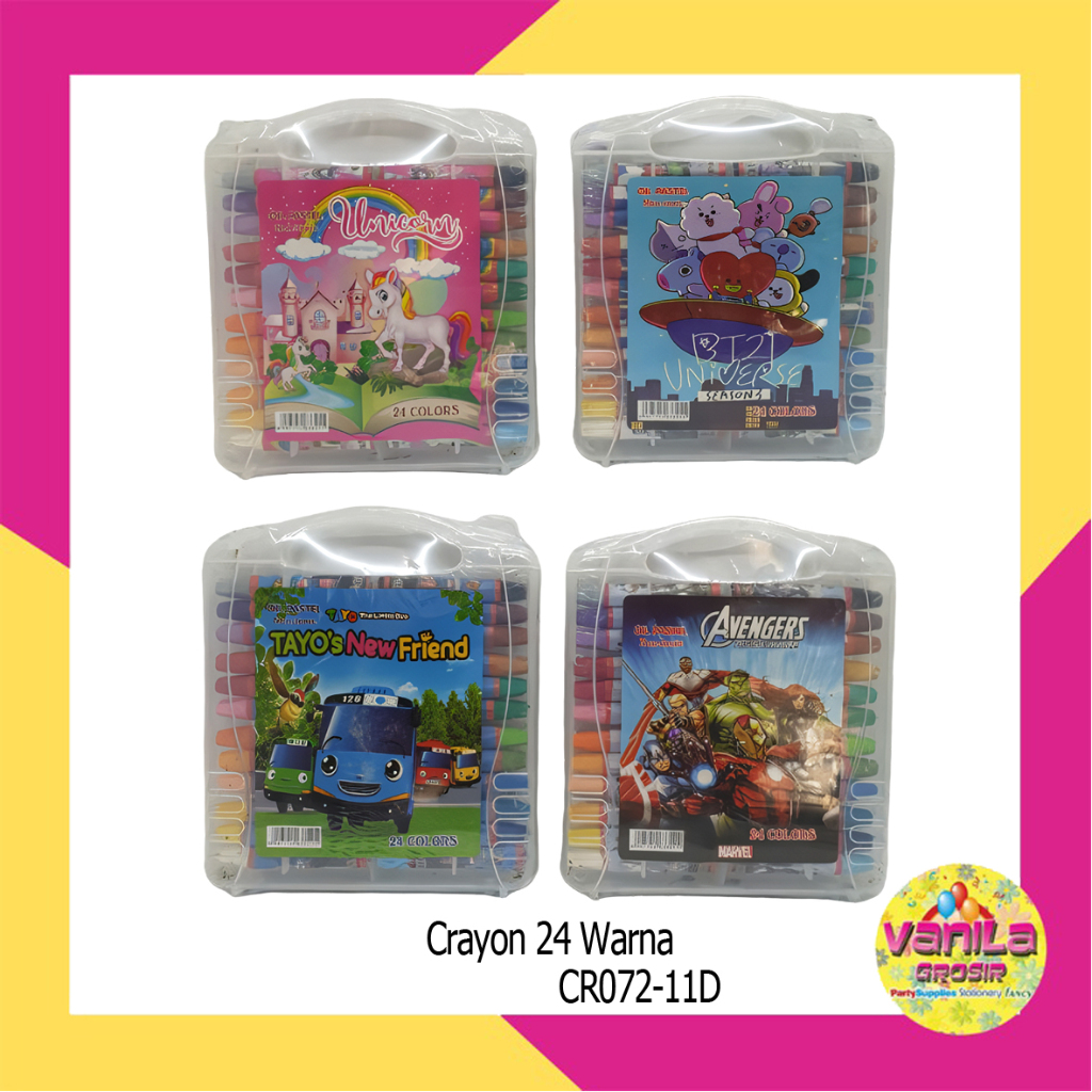 

Crayon 24 Warna, krayon oil pastel, crayon menggambar anak, crayon mewarnai