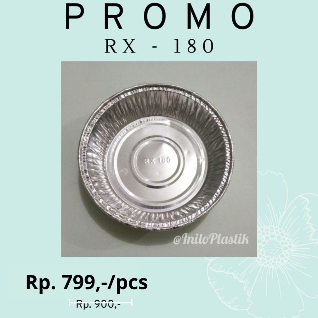Alumunium Foil Tray RX-180 / Aluminium RX-180 RX 180 Bulat piring