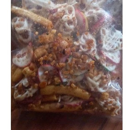 

seblak kering bumbu kacang daun jeruk