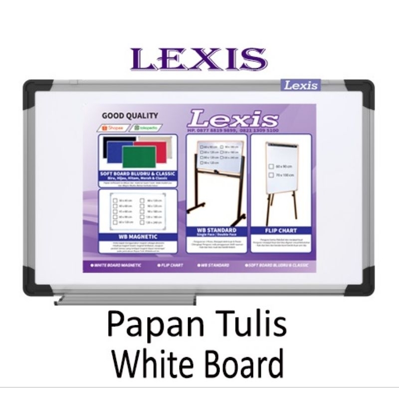 

Papan Tulis White Board gantung ukuran 90 x 120