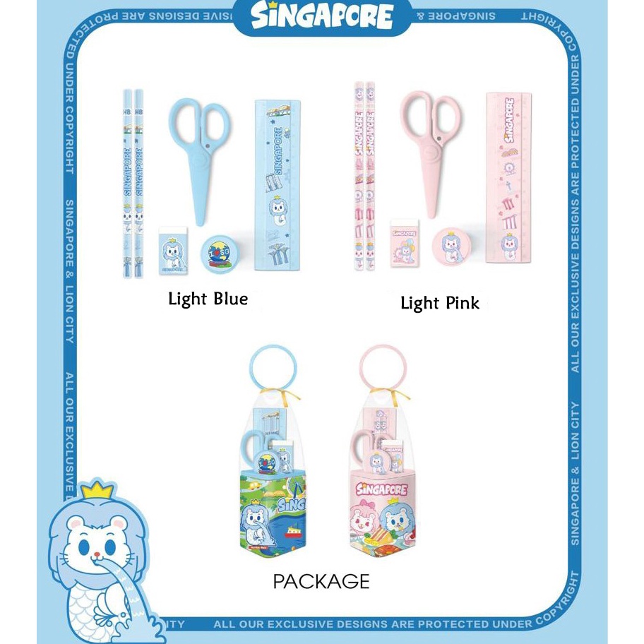 

KODE S7L Stationery Set 5in1 Singapore Merlion