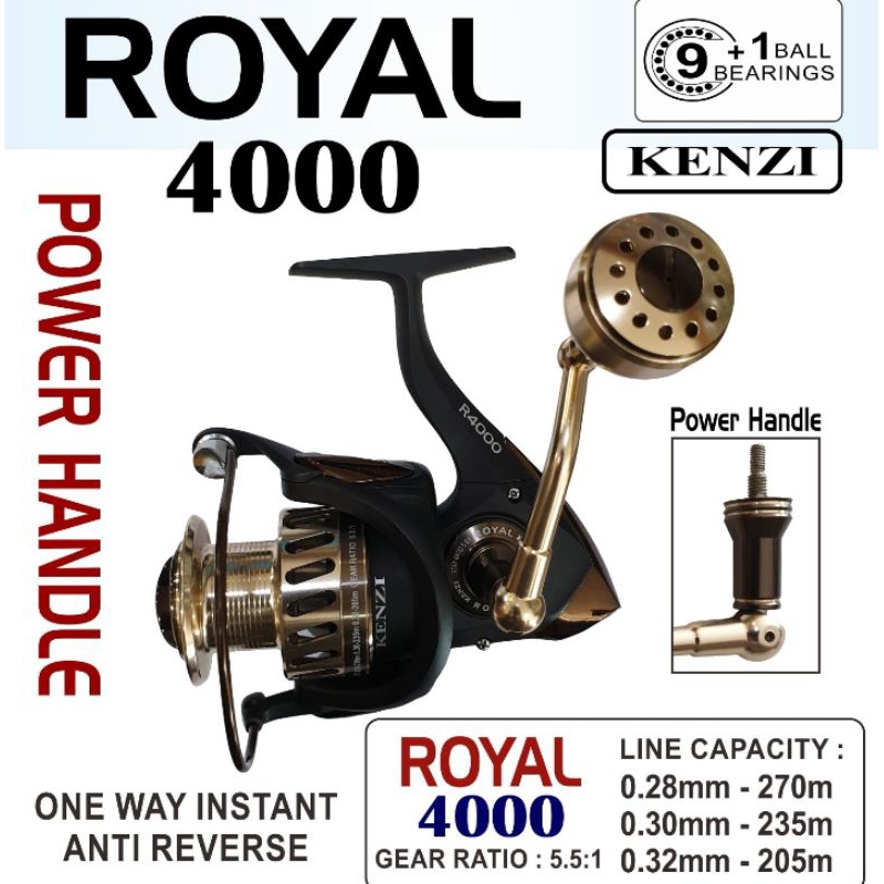 Reel kenzi powerhandle royal 4000