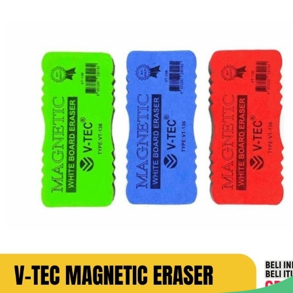 

V-tec Magnetic Eraser - Penghapus magnet papan tulis bersih VT-136