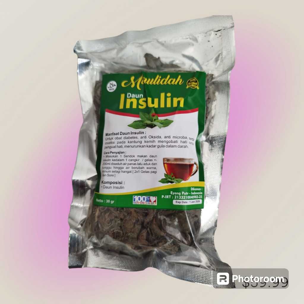 

Teh Seduh Tubruk Curah Daun INSULIN HERBAL 30 gram