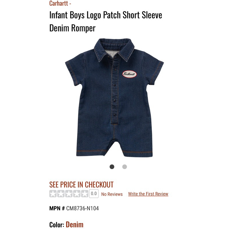 Romper Bodysuit Bayi Denim carhartt