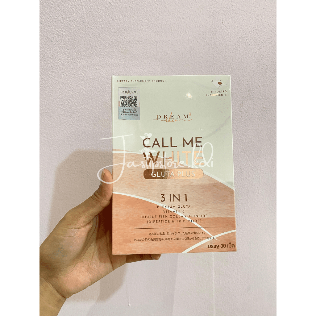 DREAM SKIN CALL ME WHITE GLUTA PLUS 3 IN 1 GLUTA COLLAGEN ORIGINAL THAILAND