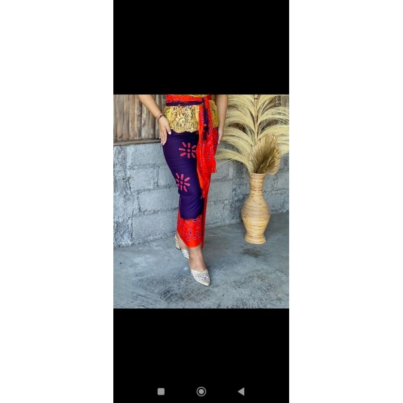 Kamben jumputan set selendang /endek katun