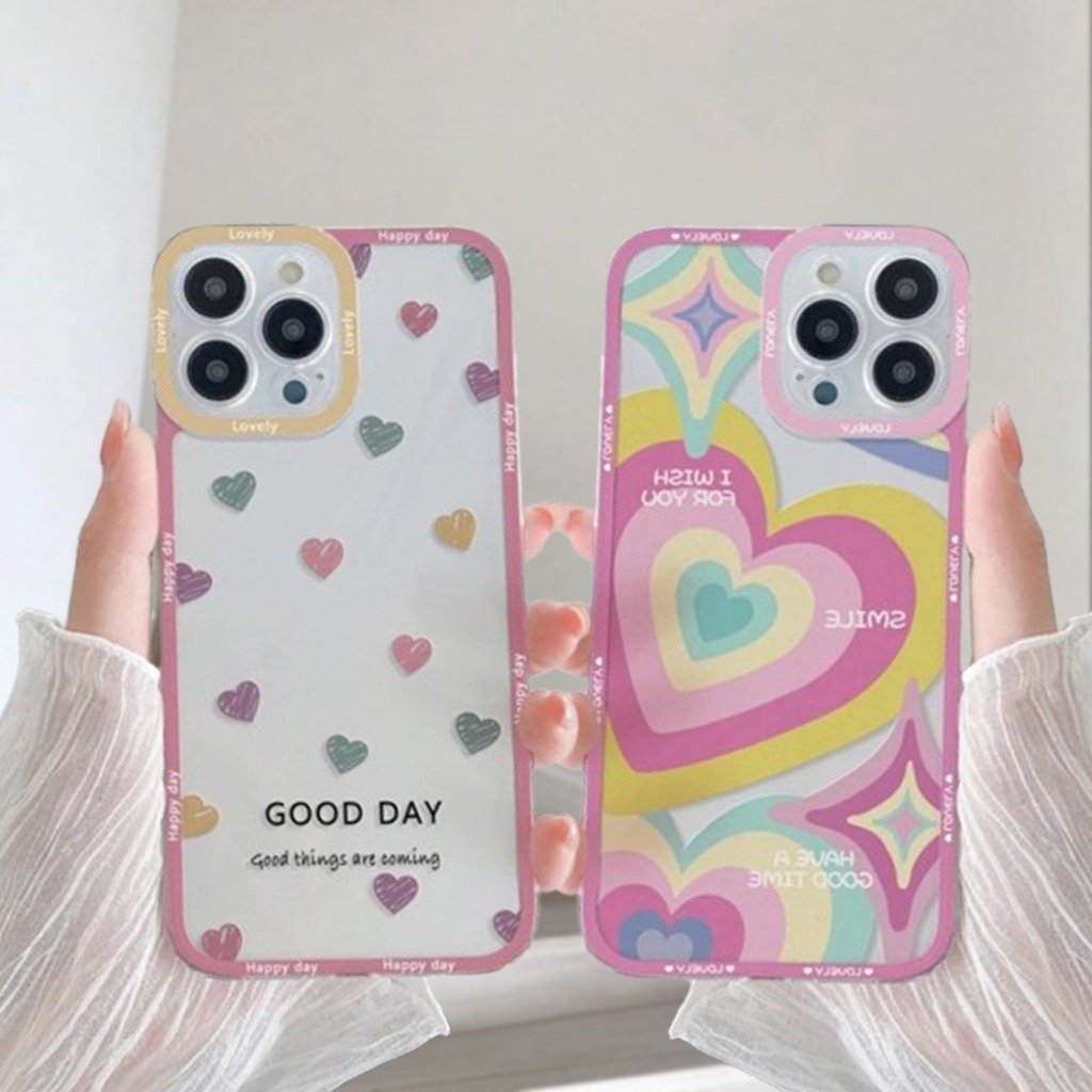 #1537 Case Clear Protector Camera Fashion PINK LOVE For IPHONE OPPO REDMI VIVO REALME SAMSUNG INFINI
