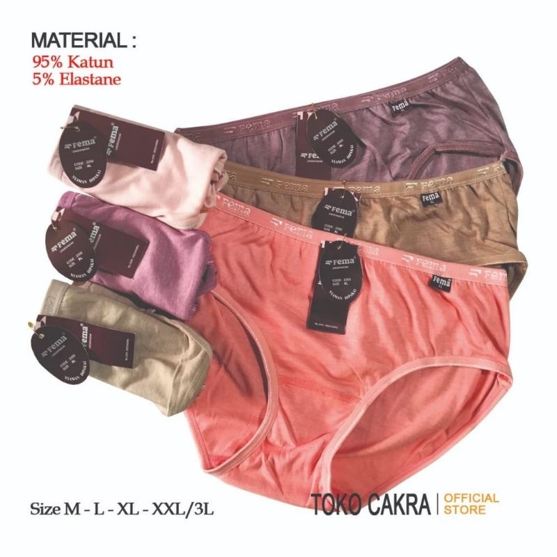 1 lusin ( grosir) celana dalam wanita fema