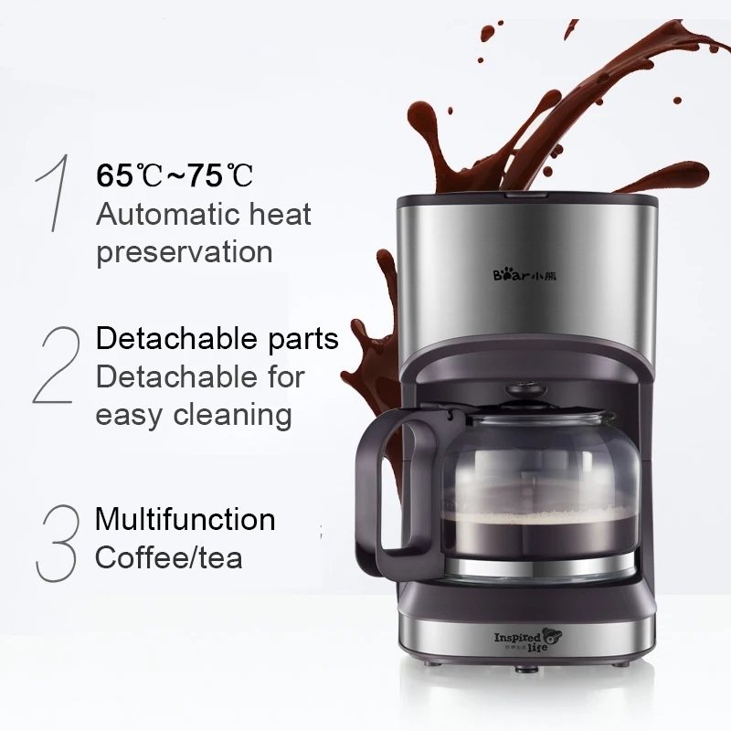 Coffee Machine American Drip 550w Coffee Maker Machine Heat Bear A07