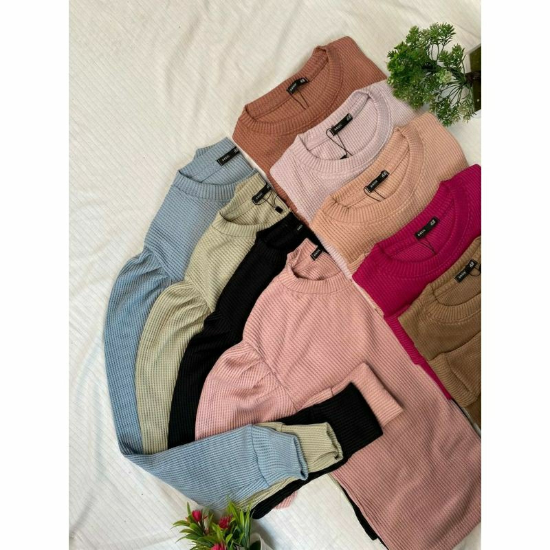 Puffy Blouse-  Puffy lengan BalLon Wanita