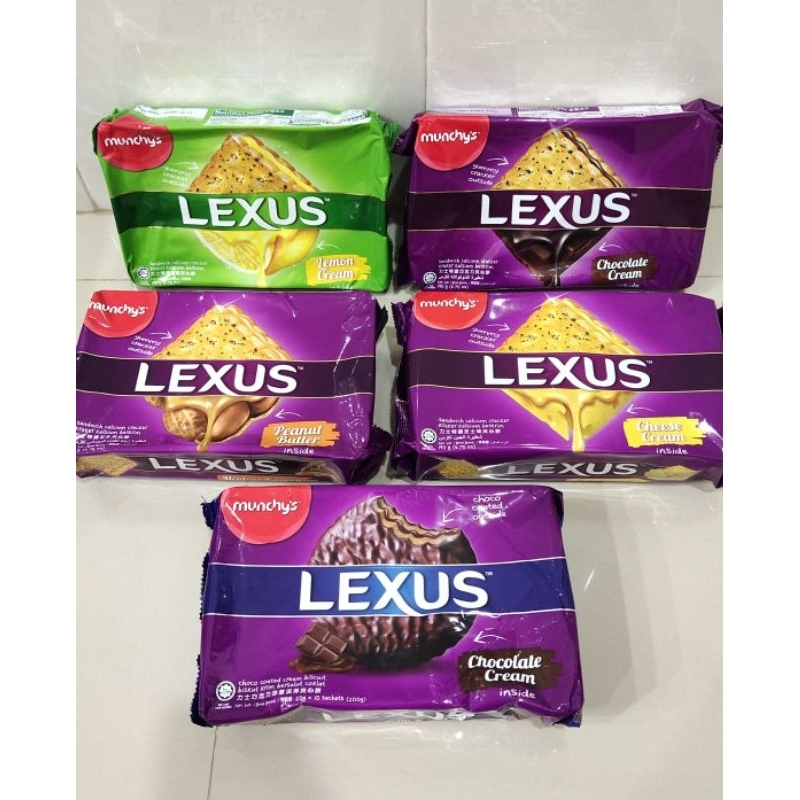 

Munchy's Lexus Biskuit Sandwich Chocolate Cheese Cream 190 Gr