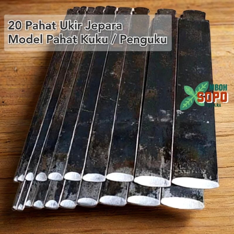 Alat Ukir Jepara, Paket G , isi 20 buah Penguku/Pahat Kuku