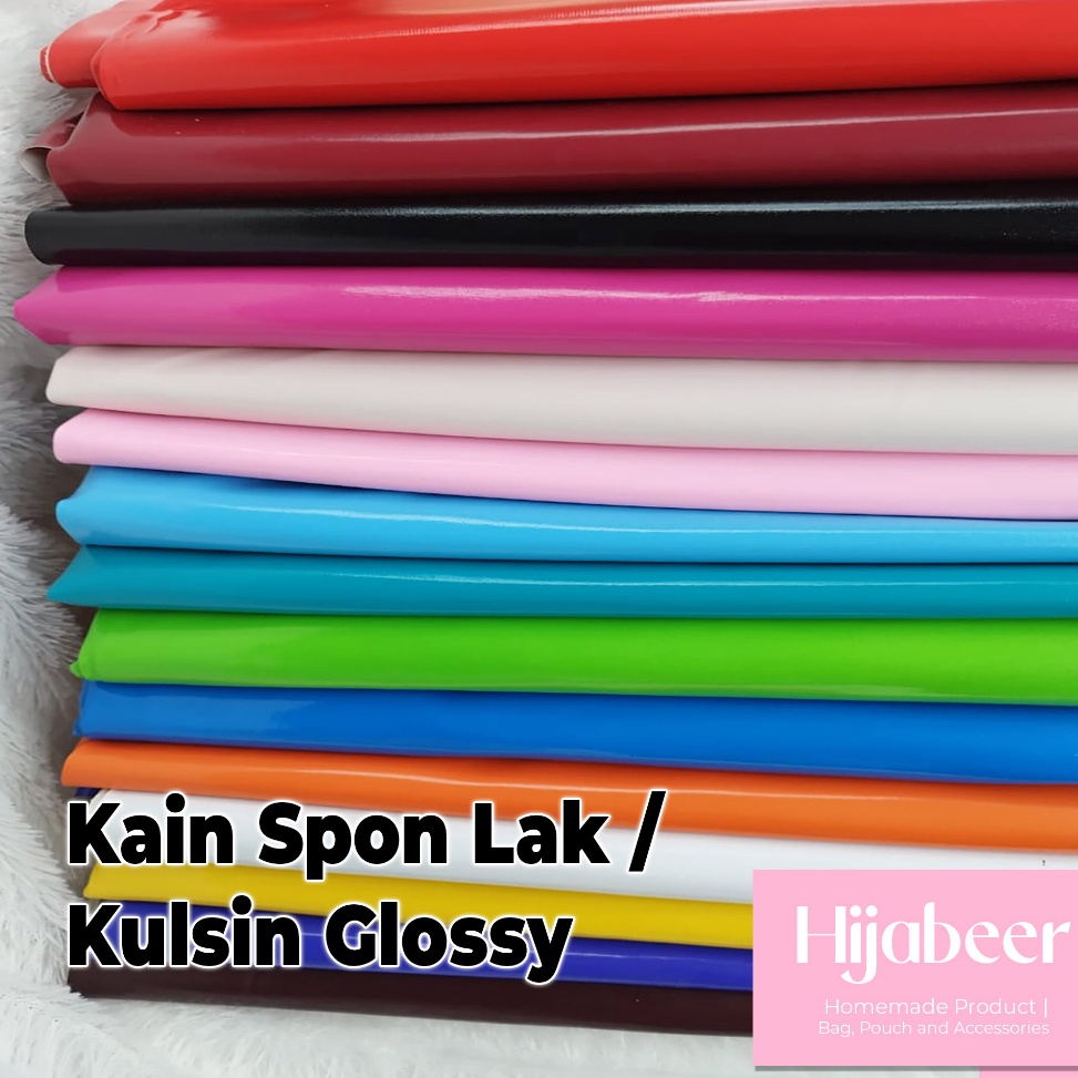 Ready Spon Lak Cci Lax  Kulsin Glossy Bahan Tas  Kulit Sintetis  Kain Lax Meteran