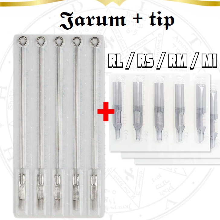 READY STOK Jarum tattoo per papan  dispo tip isi 5 pasang type RLRSRMM1  jarum tato 1 lembar  dispot