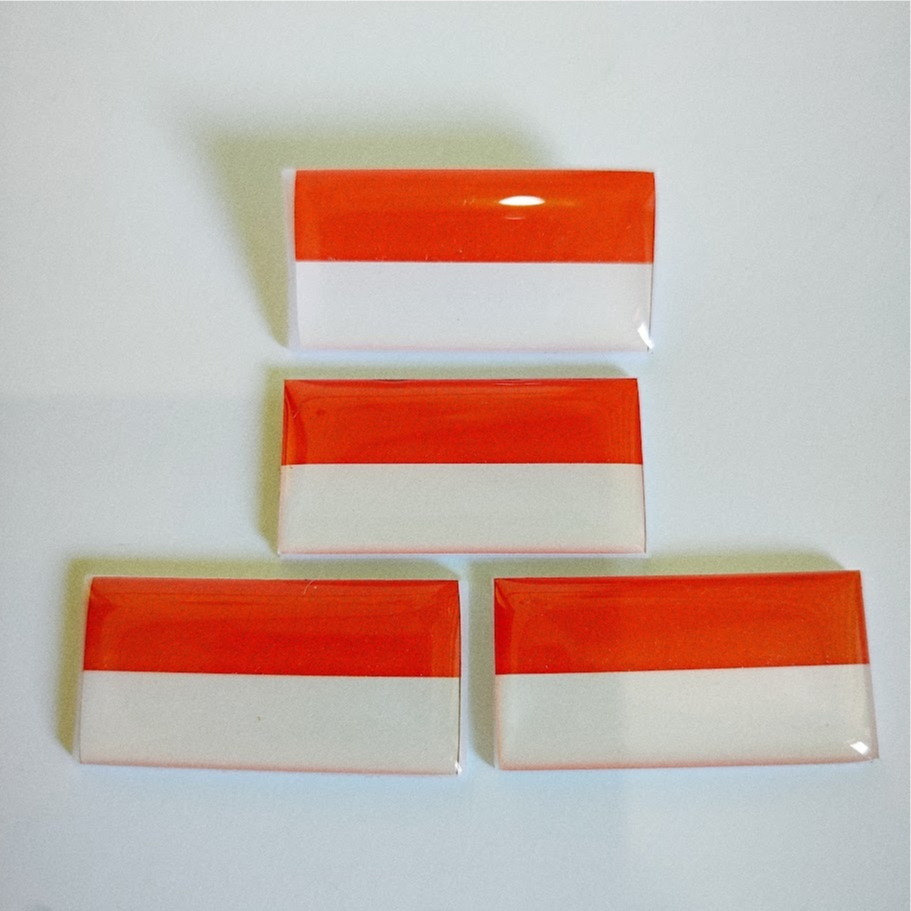 Pin bendera merah putih lapis resin Bagus Pin | Bros Bendera Indonesia Merah Putih Peniti