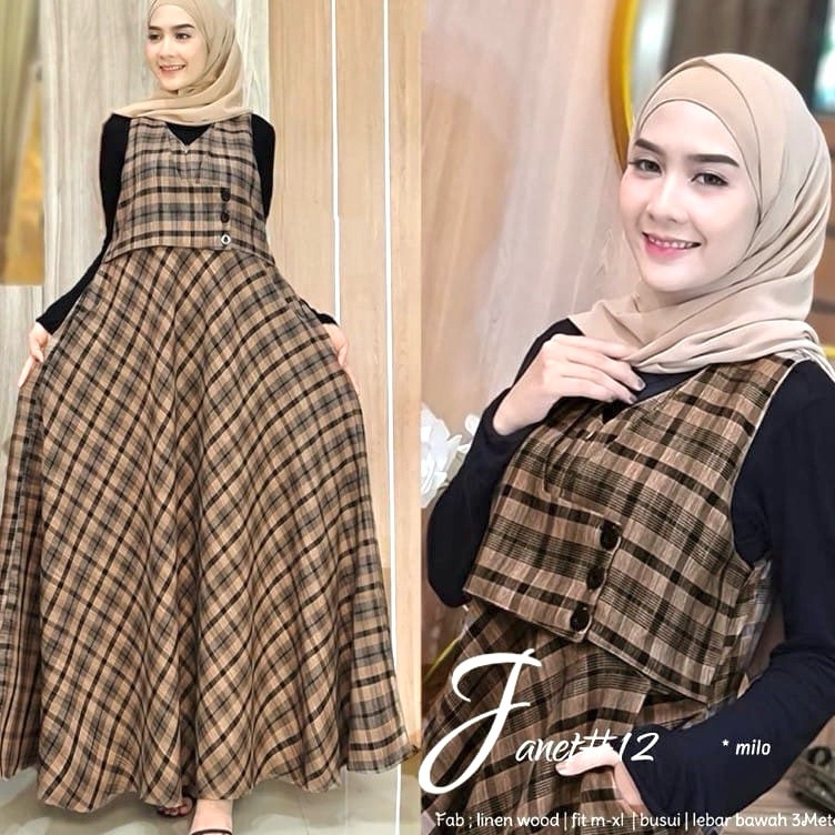 Cuma disini RALYN  OVERALL JANET OUTER JANET WOOL IMPORT ORIOUTER KOTAK KOTAK JANET UWAIS RALYN 3