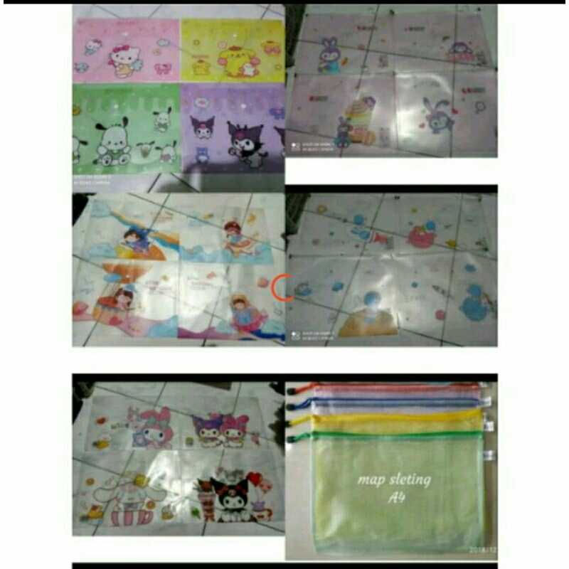 

map sleting A4l map katakter sanrio/cew /astronot / rabbit murah 1pc