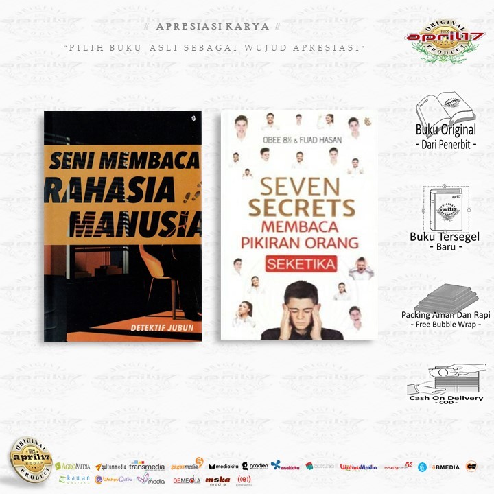 BUKU SENI MEMBACA RAHASIA MANUSIA , Penulis: Jubun / SEVEN SECRETS : MEMBACA PIKIRAN ORANG SEKETIKA 