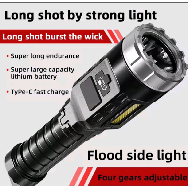 Senter LED COB Cas Super Terang / Senter Tangan Anti Air