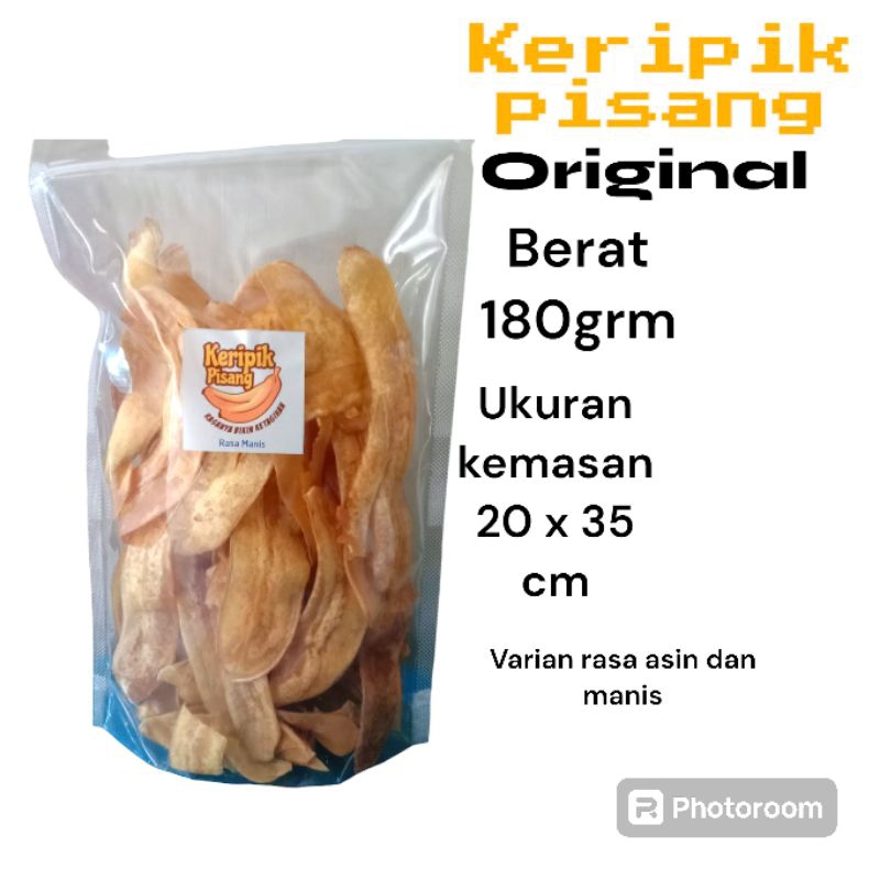 

keripik pisang original 180grm keripik pisang crispy gurih