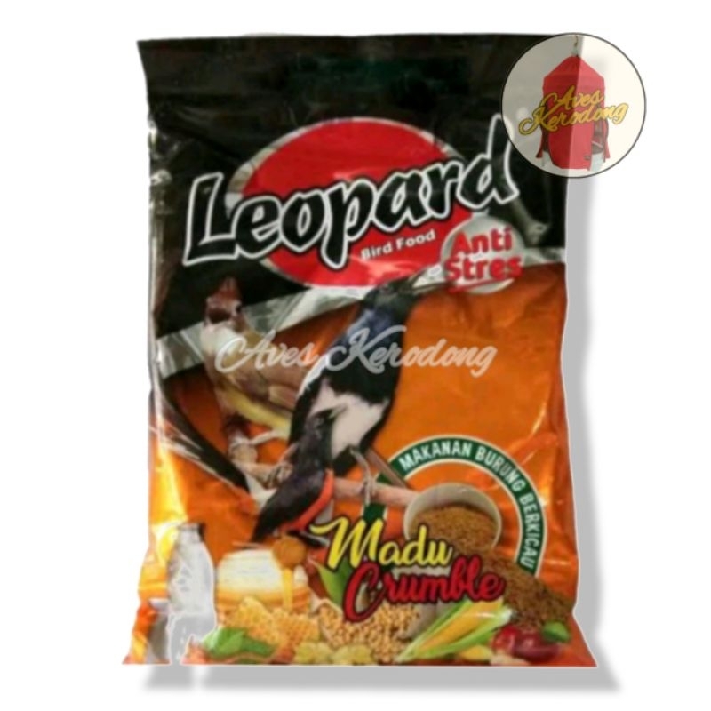 Leopard Kuning Pakan Voer Burung Leopard Madu Crumble Kasar Pur Burung Leopard Kasar Kuning