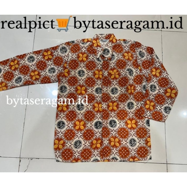 Seragam Batik Qiroati  Batik TPQ Orange Terbaru  Batik Qiroati TPQ Orange Terbaru  Model Baru