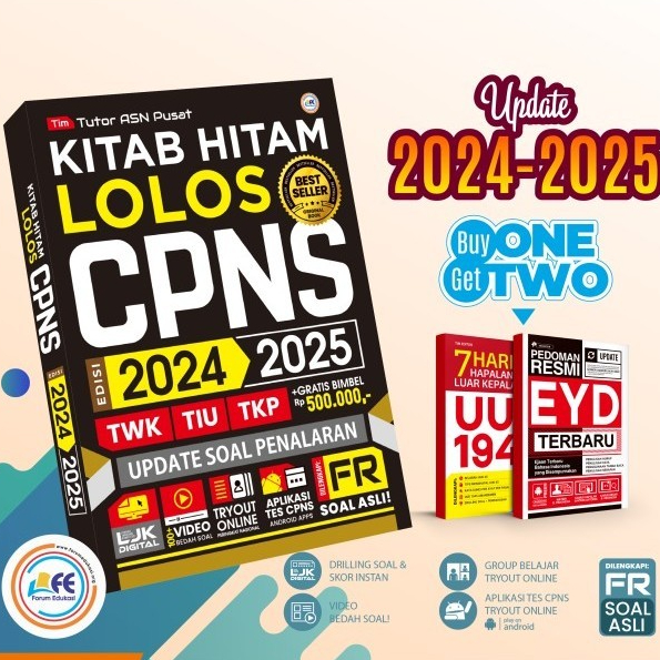BUKU CPNS 2023 - 2024 KITAB HITAM LOLOS CPNS 2023-2024 UPDATE - POCKET TIU TWK