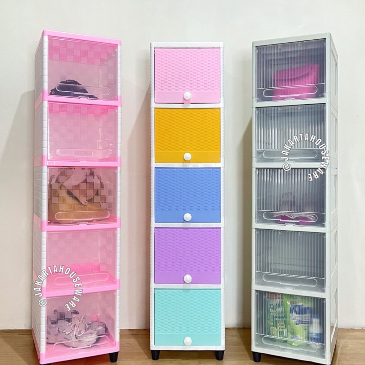 XG34448 Lemari cabinet plastik serbaguna Lemari Tas Lemari Baju Lemari Sepatu Club Flip susun 5 SING