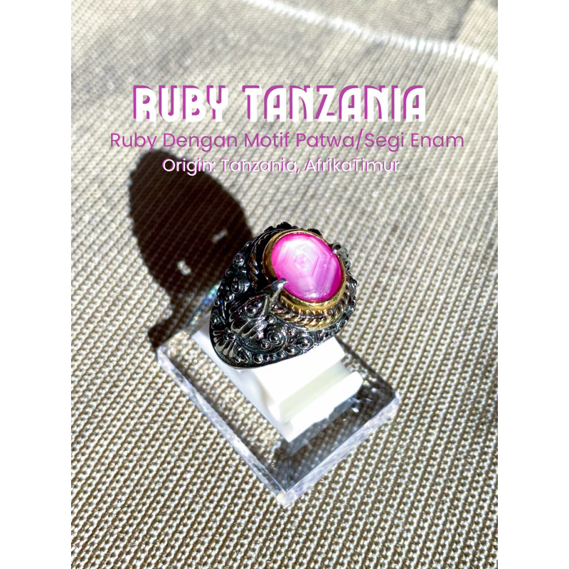 NATURAL STAR RUBY TANZANIA (Motif Patwa / SegiEnam6)