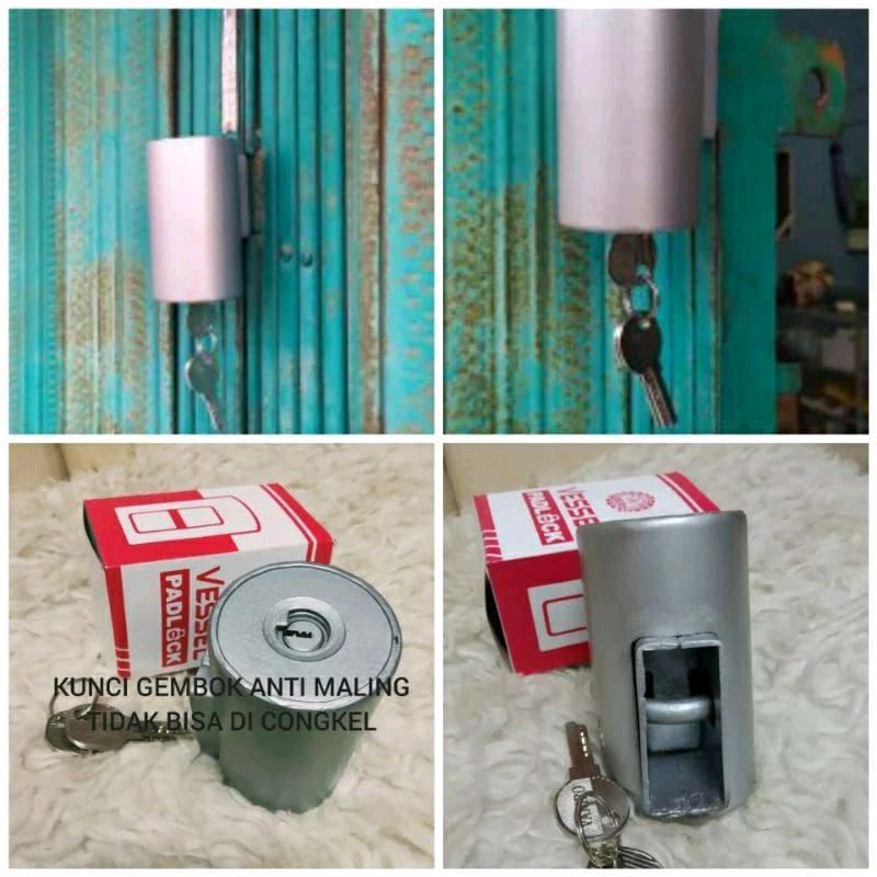 kunci gembok tabung folding gate box(pengaman)