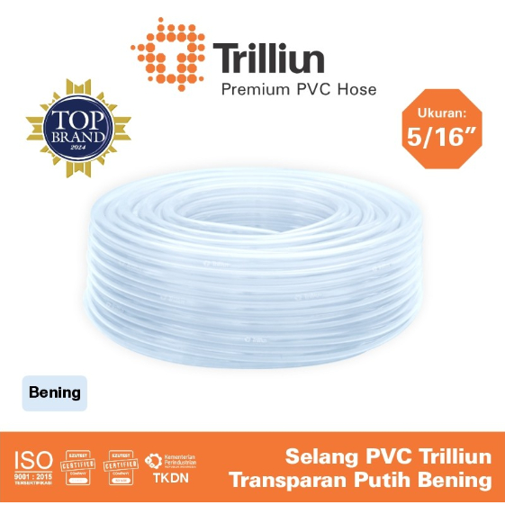 SELANG TRANSPARAN 5/16'' 100METER SELANG BENING AQUARIUM DLL TRILLIUN  TR 5/16 1 ROLL 100METER
