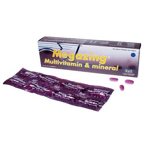 MEGAZING MULTIVITAMIN DAN MINERAL 1 STRIP ISI 10 KAPLET