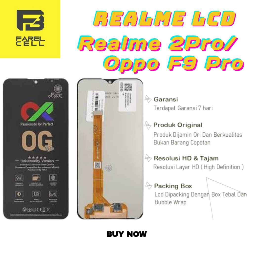 LCD OPPO F9 / F9 PRO/ REALME U1/ REALME 2 PRO FULLSET ORIGINAL LAYAR HP TOUCHSCREEN
